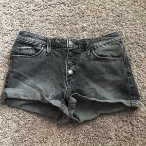 Black jean shorts